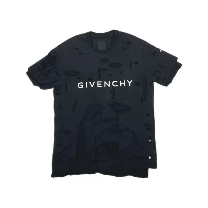 Givenchy Givenchy SS23 Logo Print Tear Detail Short Sleeve T-shirt Size US S / EU 44-46 / 1 - 2 Thumbnail
