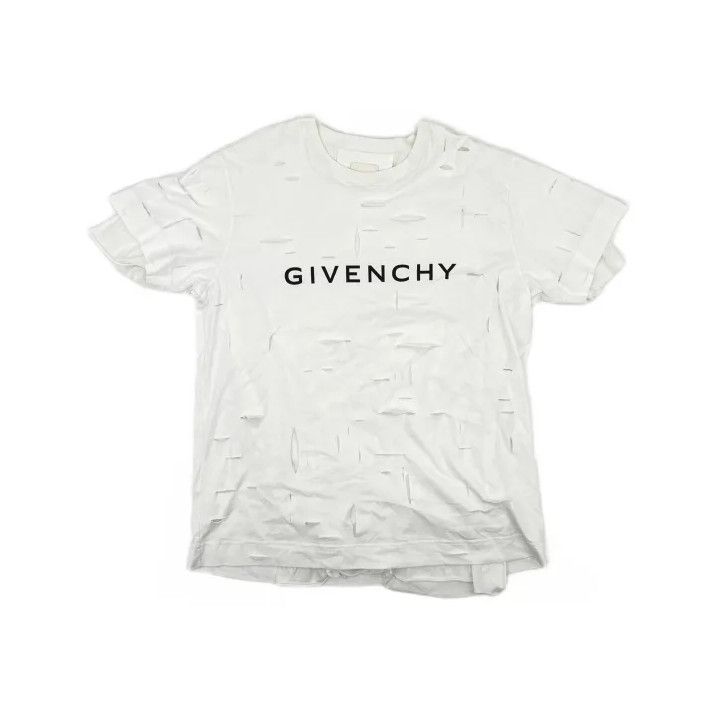 Givenchy Givenchy SS23 Logo Print Distressed Short Sleeve T-Shirt Size US L / EU 52-54 / 3 - 2 Thumbnail