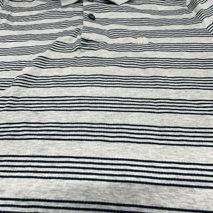 Givenchy Givenchy Men's Gray Striped Short-Sleeve Polo Size US M / EU 48-50 / 2 - 6 Thumbnail