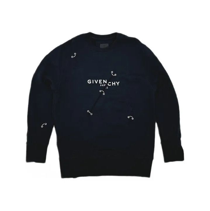 Givenchy Givenchy SS21 Metal Hole Distressed Crewneck Sweatshirt Size US L / EU 52-54 / 3 - 2 Thumbnail