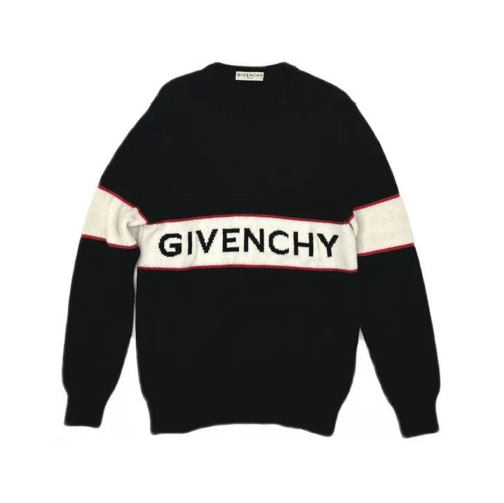 Givenchy Givenchy Men's Letter Logo Intarsia Knit Sweater Size US L / EU 52-54 / 3 - 2 Thumbnail