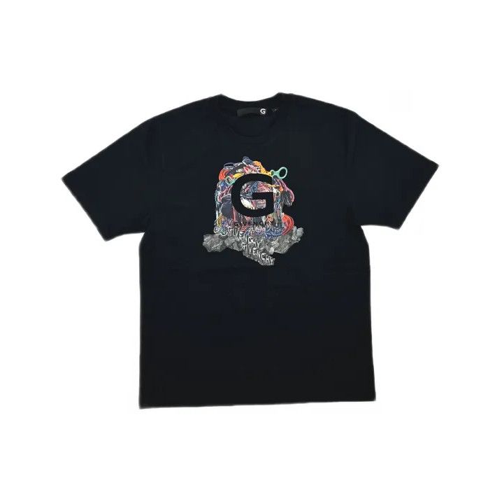 Givenchy Givenchy Men's Graffiti Print Short-Sleeve T-Shirt Size US M / EU 48-50 / 2 - 2 Thumbnail