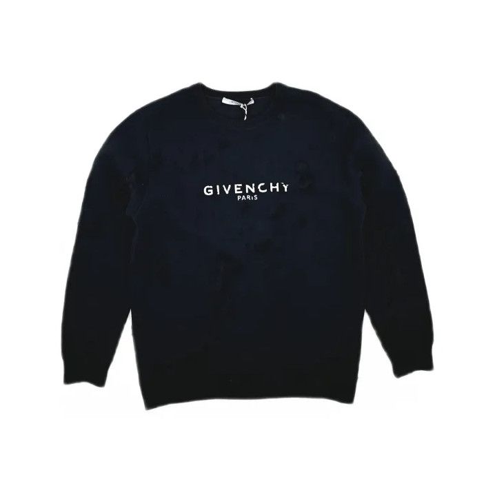 Givenchy Givenchy Paris Distressed Crewneck Long-Sleeve Sweater Size US XS / EU 42 / 0 - 2 Thumbnail