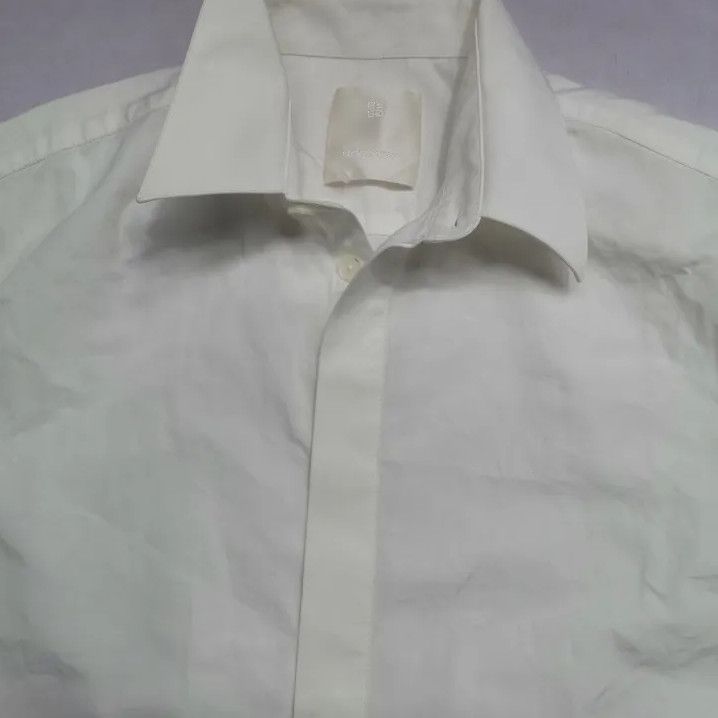 Givenchy Givenchy Men's White Square Collar Long-Sleeve Shirt Size US S / EU 44-46 / 1 - 8 Thumbnail