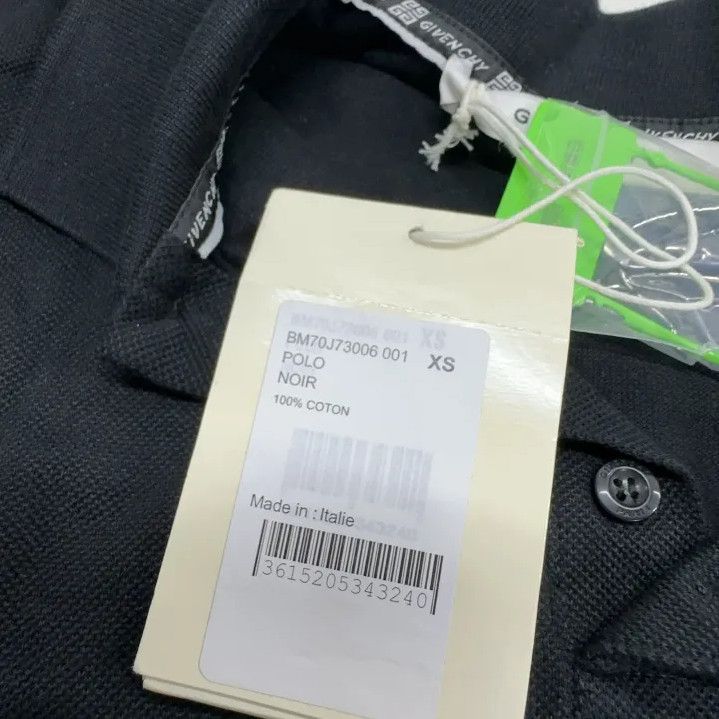 Givenchy Givenchy Inverted Letter Embroidered Cotton Polo Shirt Size US XS / EU 42 / 0 - 7 Thumbnail