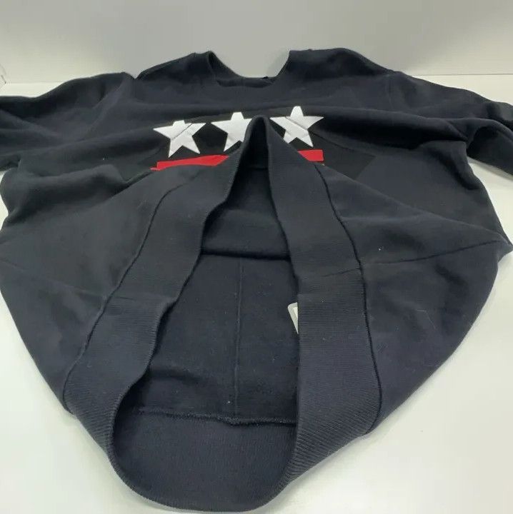 Givenchy Givenchy Black Long-Sleeve Star Stripe Sweatshirt Size US S / EU 44-46 / 1 - 10 Thumbnail