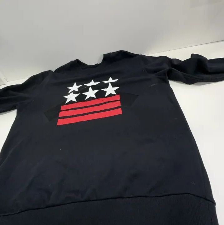 Givenchy Givenchy Black Long-Sleeve Star Stripe Sweatshirt Size US S / EU 44-46 / 1 - 9 Thumbnail