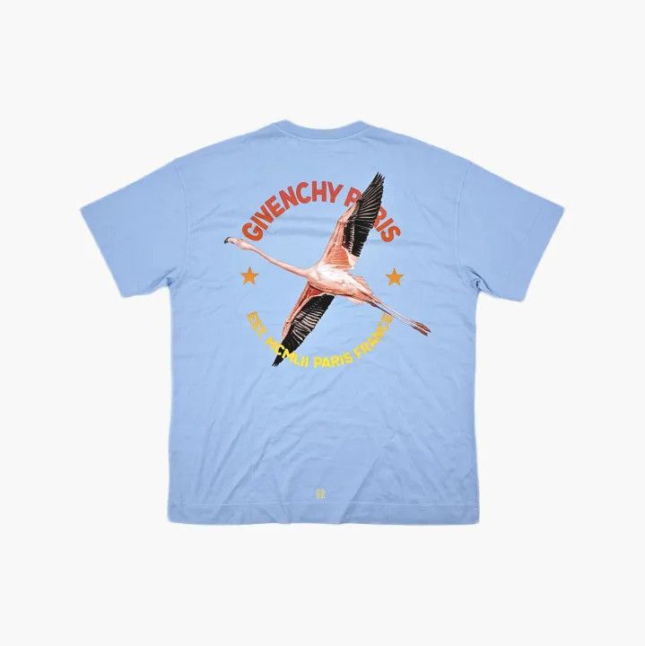 Givenchy GIVENCHY SS24 Logo Flamingo Print Crew Neck T-Shirt Size US L / EU 52-54 / 3 - 3 Thumbnail