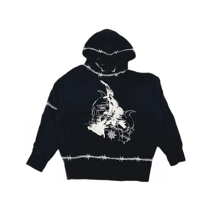 Givenchy Givenchy SS21 Gothic Logo Fleece Hoodie Size US XL / EU 56 / 4 - 2 Thumbnail