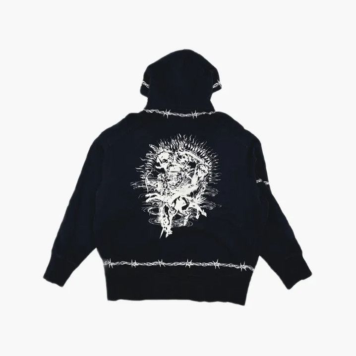 Givenchy Givenchy SS21 Gothic Logo Fleece Hoodie Size US XL / EU 56 / 4 - 3 Thumbnail