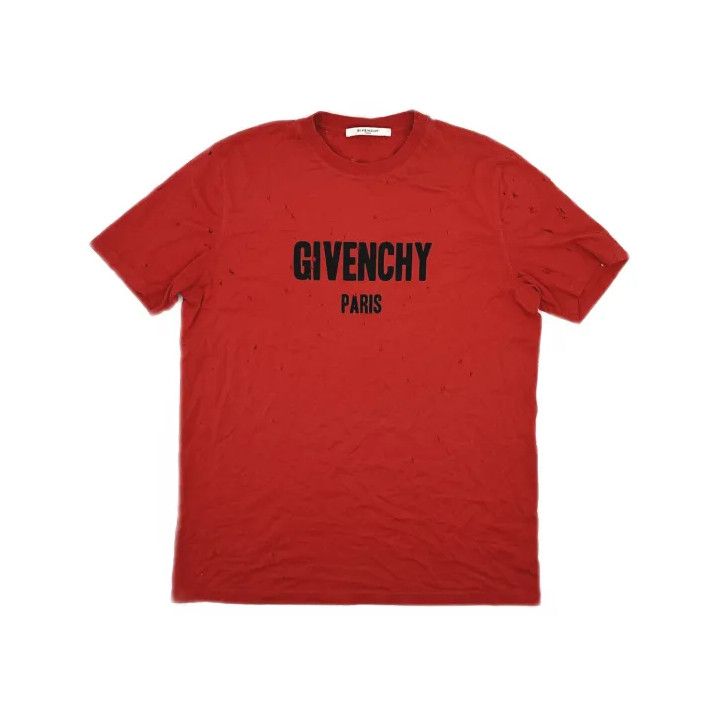 Givenchy Givenchy Letter Print Distressed Short-Sleeve T-Shirt Size US XS / EU 42 / 0 - 2 Thumbnail
