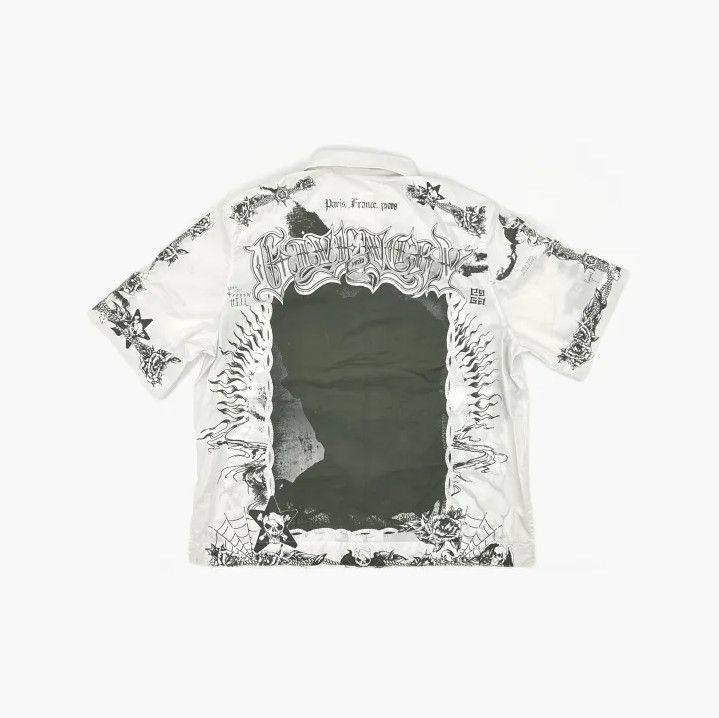 Givenchy Givenchy SS21 Zip Printed Short Sleeve Shirt Size US L / EU 52-54 / 3 - 3 Thumbnail