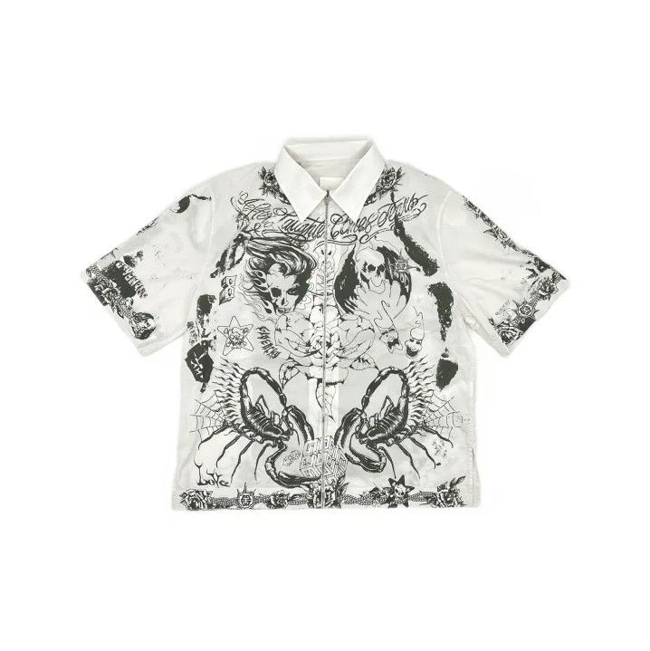 Givenchy Givenchy SS21 Zip Printed Short Sleeve Shirt Size US L / EU 52-54 / 3 - 2 Thumbnail