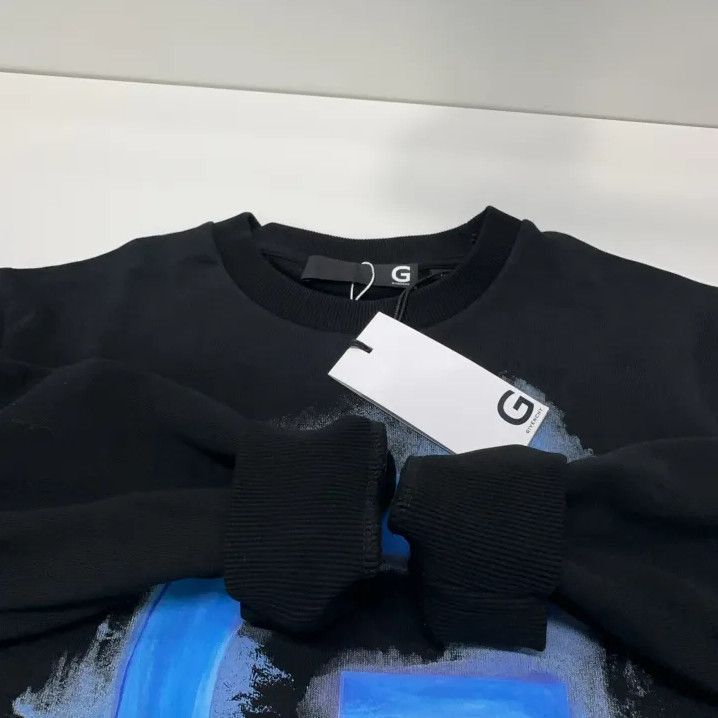 Givenchy Givenchy Men's Solid Crewneck Letter Print Sweatshirt Size US M / EU 48-50 / 2 - 9 Thumbnail