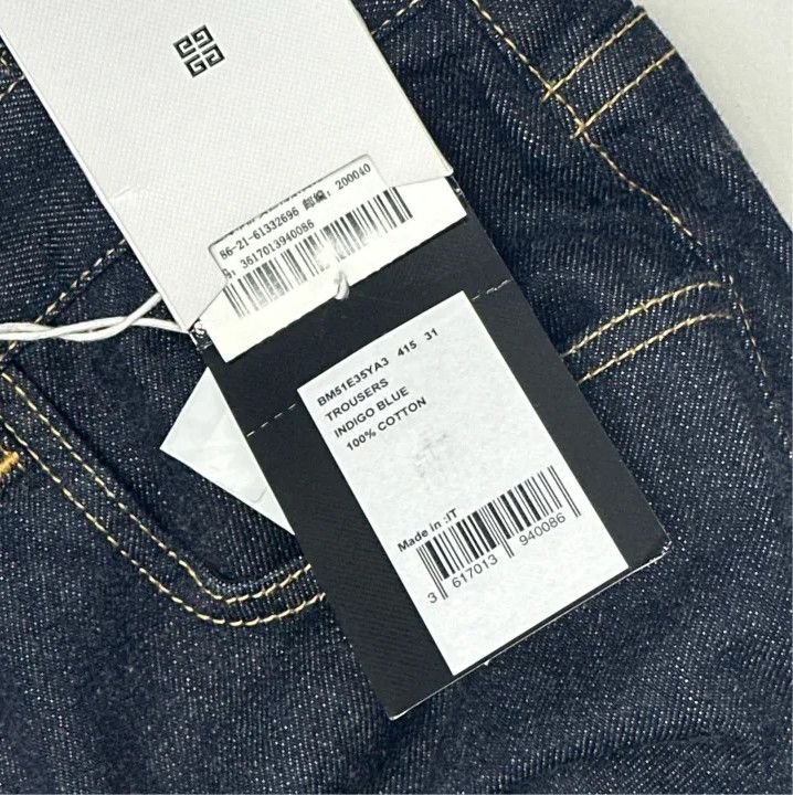 Givenchy Givenchy SS24 Men's Solid Button Mid-Rise Straight Jeans Size US 31 - 4 Thumbnail