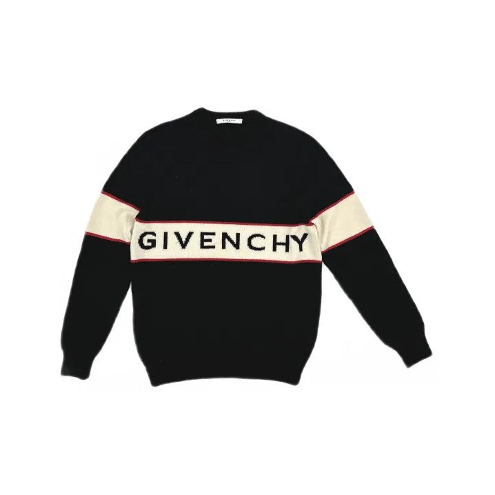 Givenchy Givenchy Men's Ribbon Heavyweight Round Neck Sweater Size US L / EU 52-54 / 3 - 2 Thumbnail
