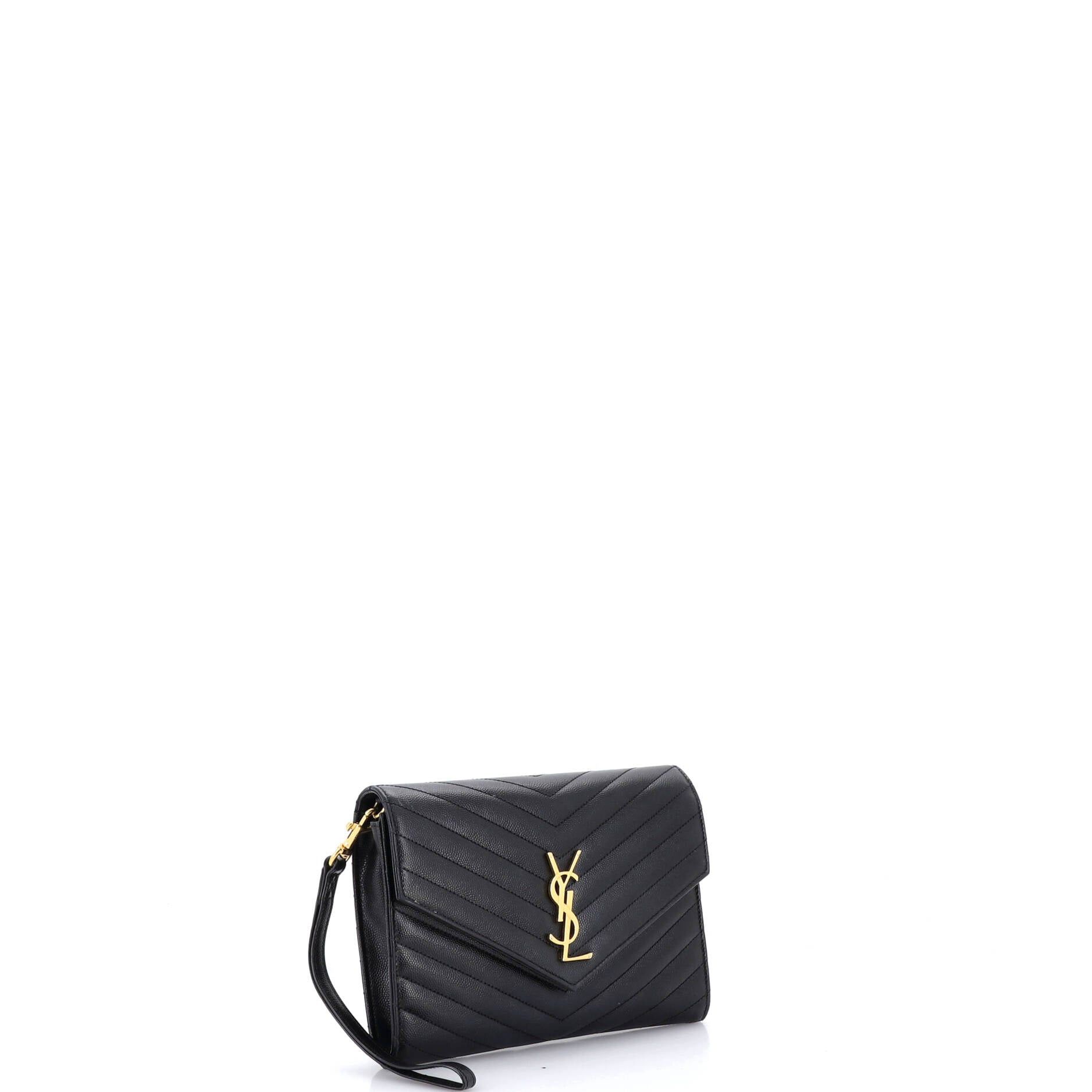Saint Laurent Paris Classic Monogram Envelope Wristlet Clutch Size ONE SIZE - 2 Thumbnail