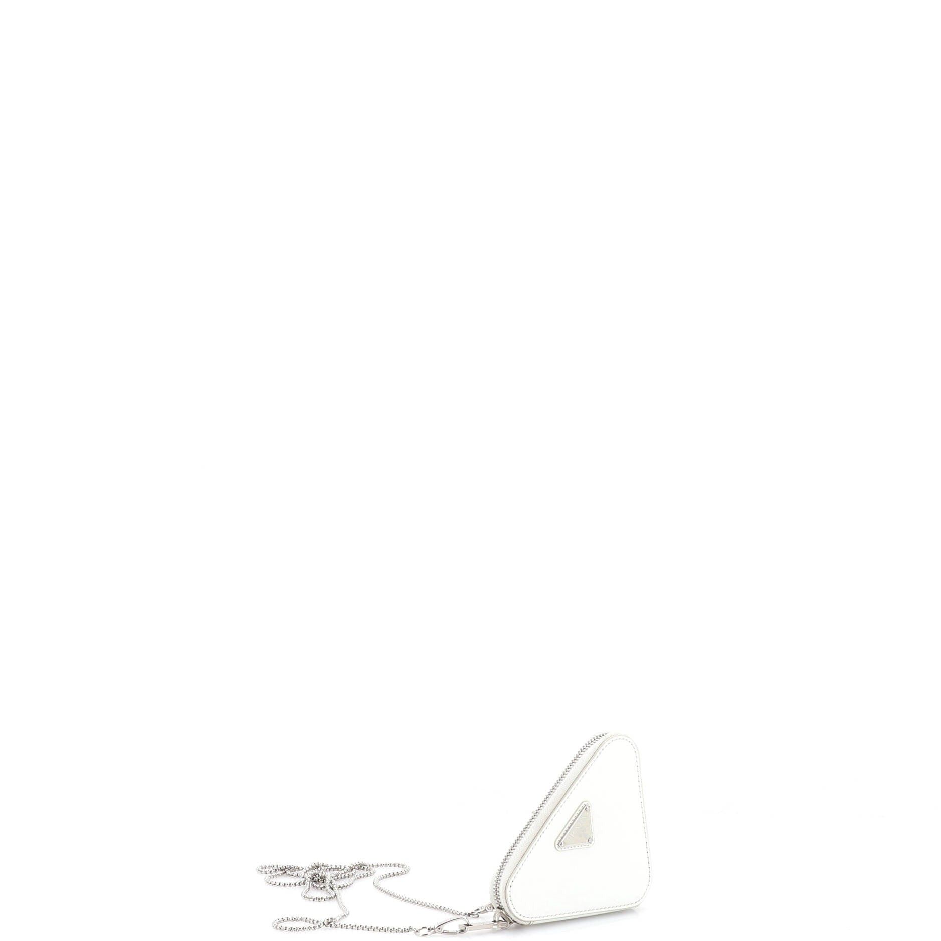 Prada Triangle Pouch Bag with Chain Size ONE SIZE - 2 Thumbnail