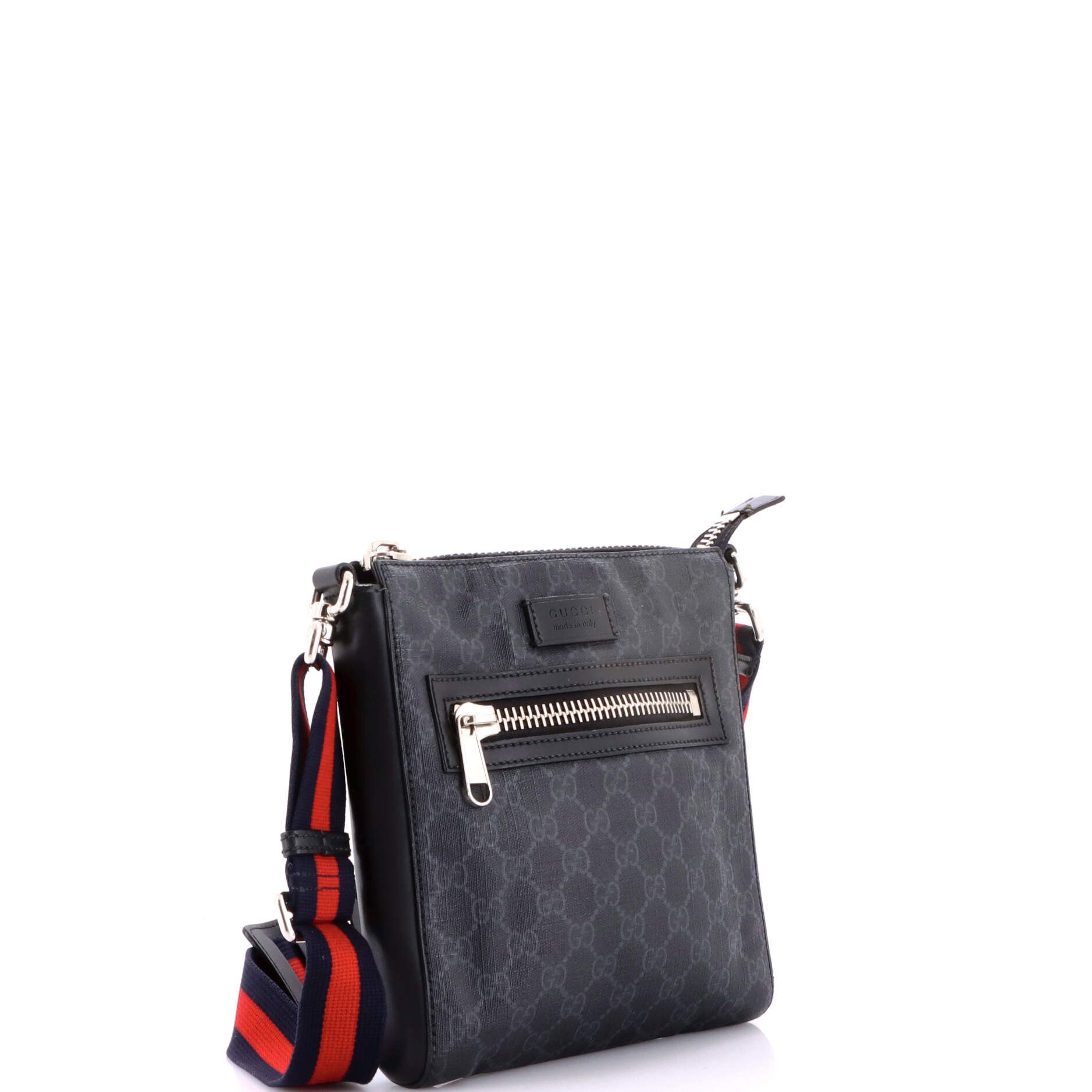Gucci Web Strap Front Zip Messenger Bag Size ONE SIZE - 2 Thumbnail