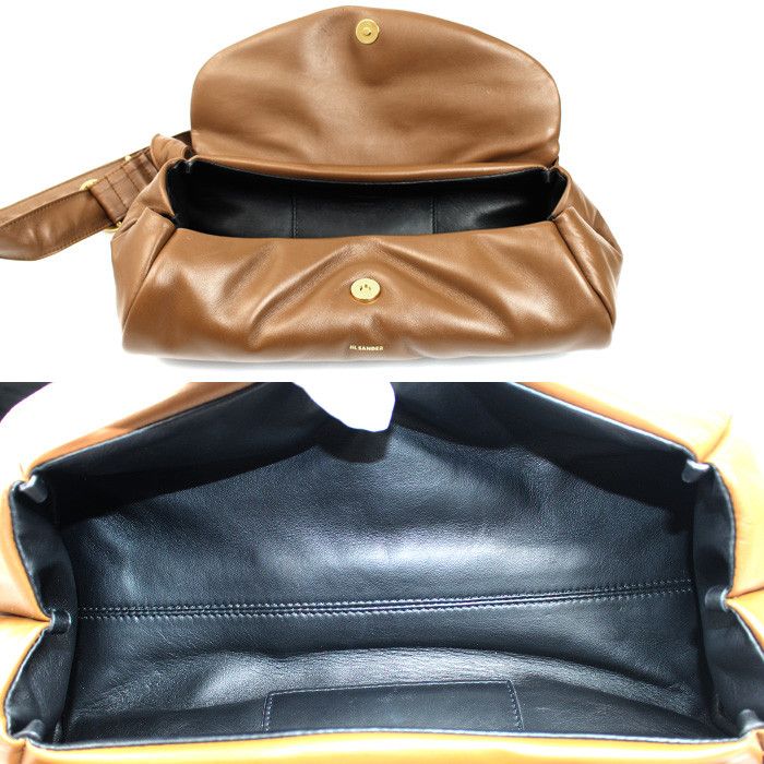 Jil Sander Jil Sander Jil Sander Canolo Padding Grande Calfskin Shoulder Bag Leather Shoulder Bag J08WD0056 DUTY FREE for USA Size ONE SIZE - 3 Thumbnail