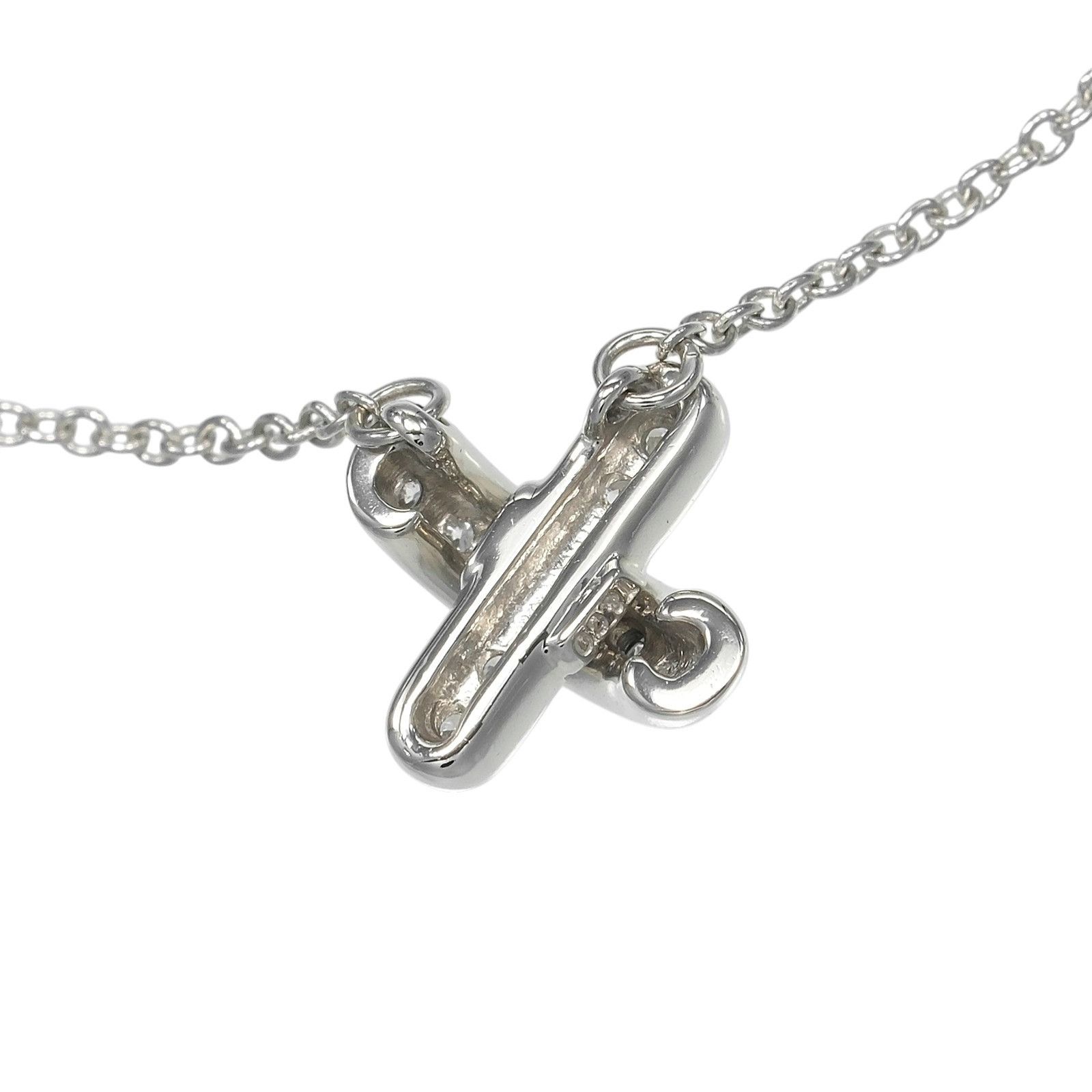 Tiffany & Co. Tiffany & Co. TIFFANY&Co. Cross Stitch Pt950 Platinum Diamond Necklace Precious Metal Necklace DUTY FREE for USA Size ONE SIZE - 4 Thumbnail