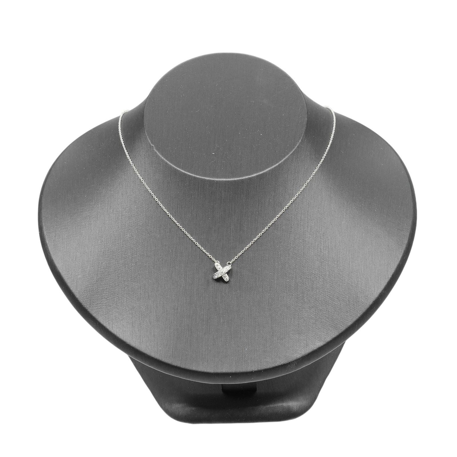 Tiffany & Co. Tiffany & Co. TIFFANY&Co. Cross Stitch Pt950 Platinum Diamond Necklace Precious Metal Necklace DUTY FREE for USA Size ONE SIZE - 2 Thumbnail