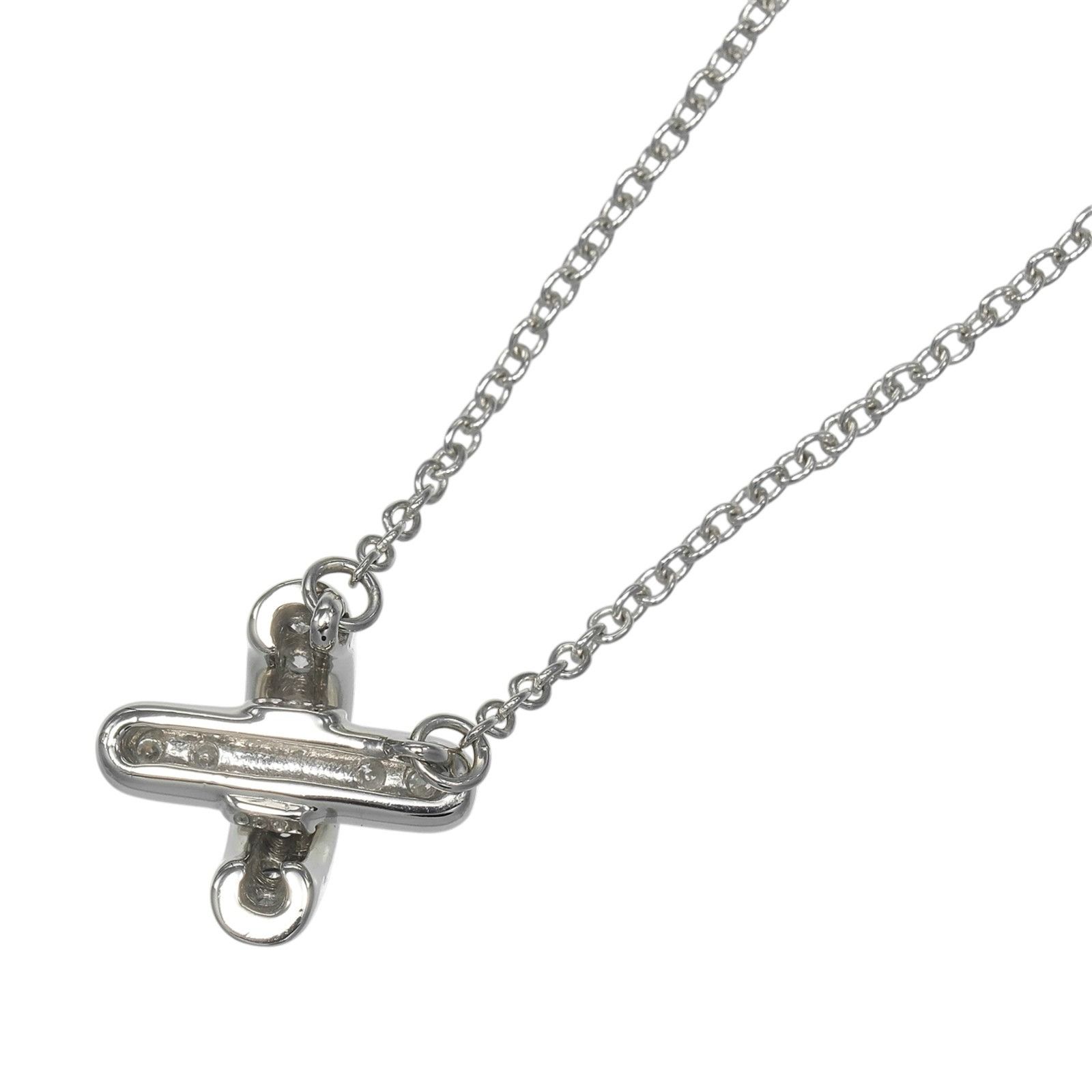 Tiffany & Co. Tiffany & Co. TIFFANY&Co. Cross Stitch Pt950 Platinum Diamond Necklace Precious Metal Necklace DUTY FREE for USA Size ONE SIZE - 3 Thumbnail