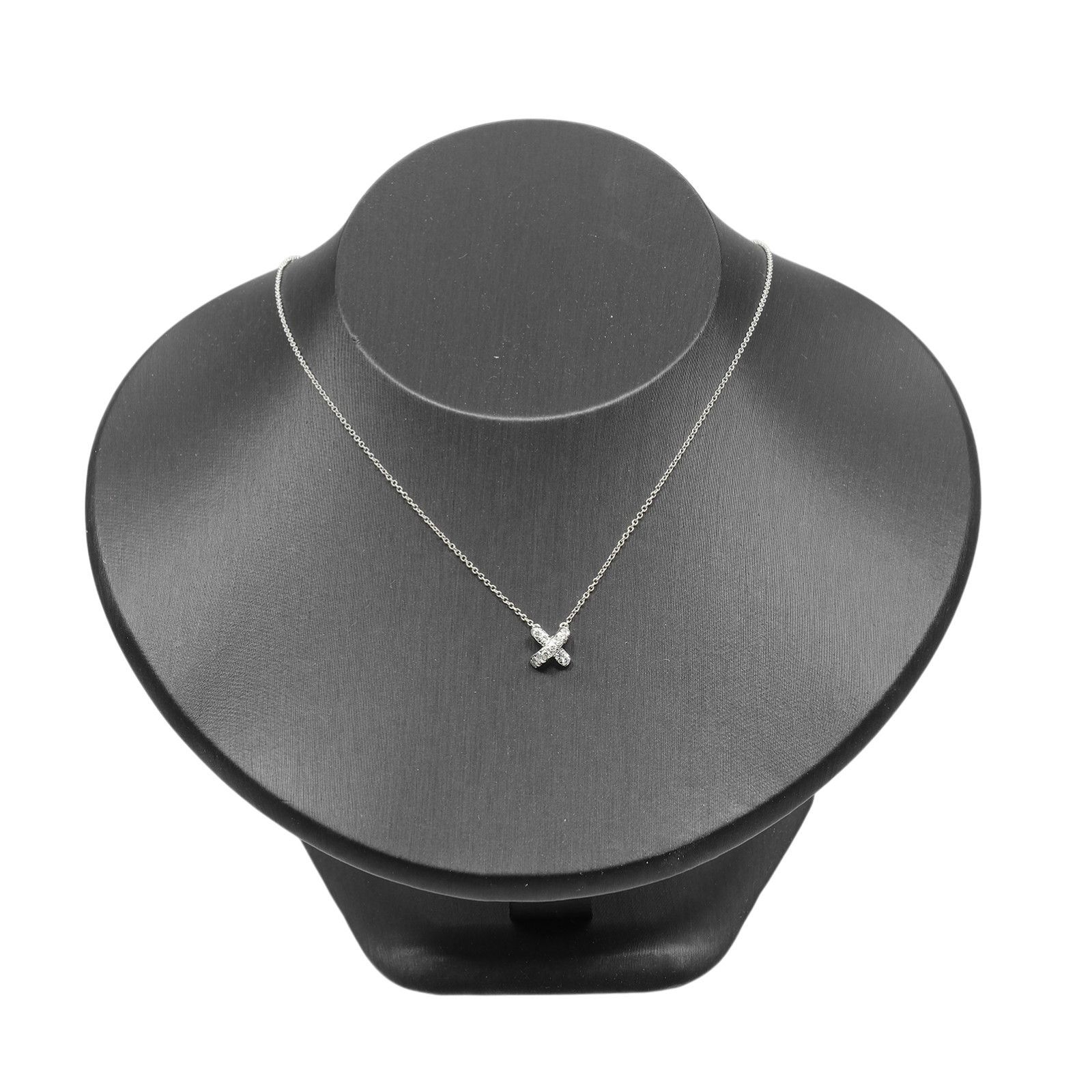 Tiffany & Co. Tiffany & Co. TIFFANY&Co. Cross Stitch Pt950 Platinum Diamond Necklace Precious Metal Necklace DUTY FREE for USA Size ONE SIZE - 2 Thumbnail