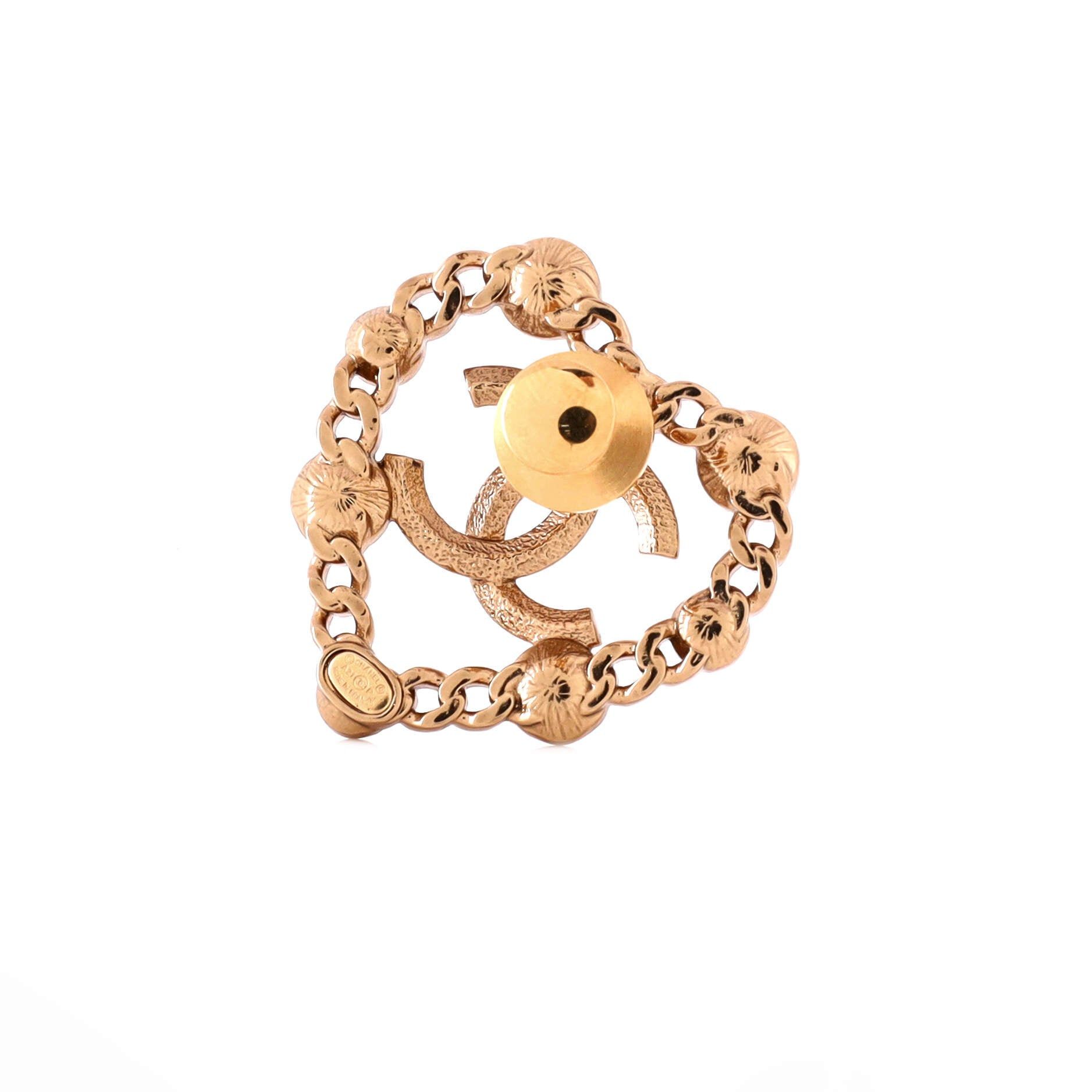 Chanel CC Heart Pin Brooch Size ONE SIZE - 2 Thumbnail