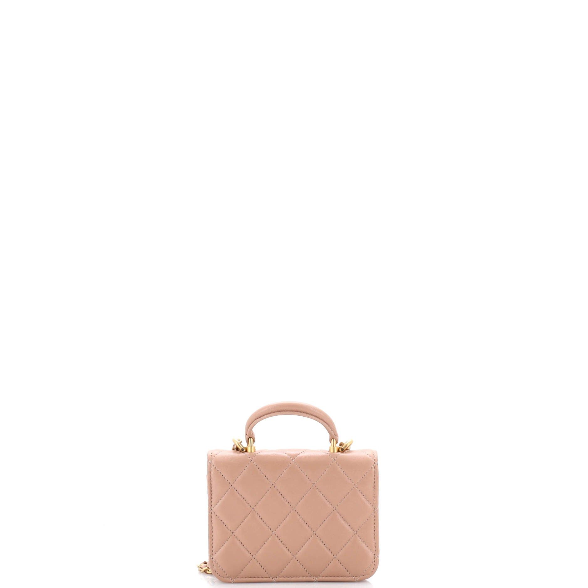 Chanel Top Handle Flap Coin Purse with Chain Size ONE SIZE - 3 Thumbnail