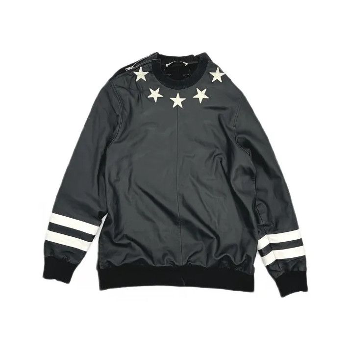 Givenchy Givenchy Star-Embellished Black Bomber Jacket Size US M / EU 48-50 / 2 - 2 Thumbnail