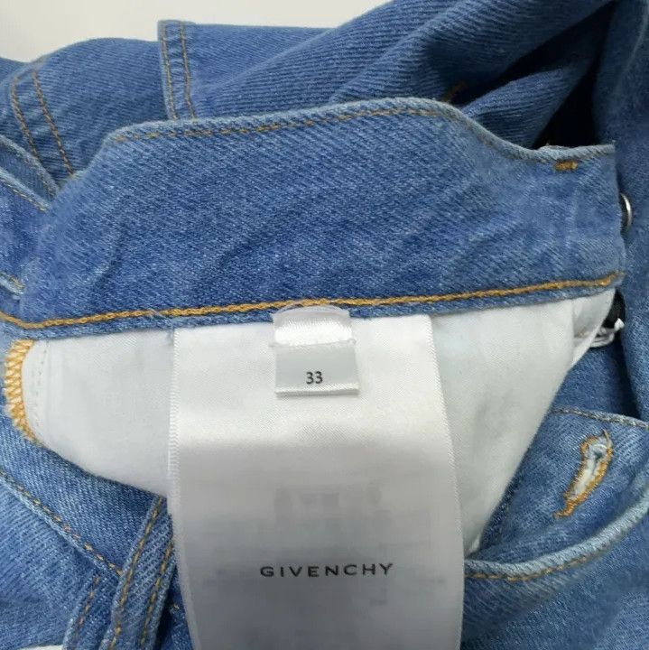Givenchy Givenchy FW24 Logo Rivet Mid-Rise Straight Jeans Size US 33 - 3 Thumbnail
