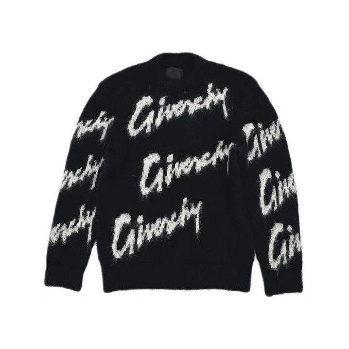 Givenchy Givenchy SS23 Letter Print Mohair Crewneck Sweater Size US M / EU 48-50 / 2 - 2 Thumbnail