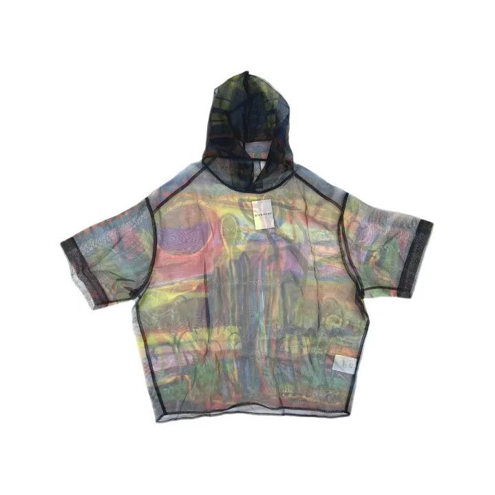 Givenchy Givenchy Men's Short-Sleeve Transparent Hooded Sweatshirt Size US L / EU 52-54 / 3 - 2 Thumbnail