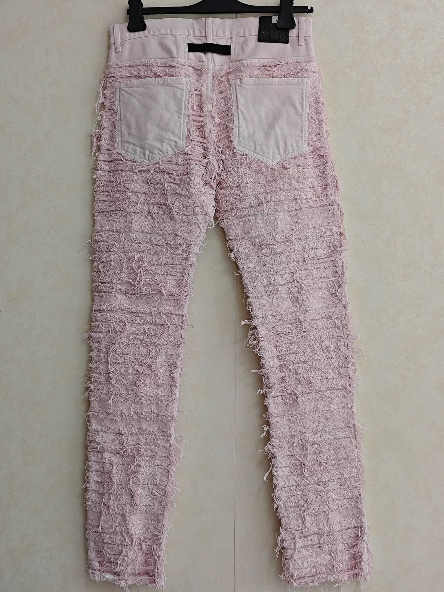 Alyx Alyx Pink Fringe Boro Distressed Jeans Size 30" / US 8 / IT 44 - 2 Thumbnail