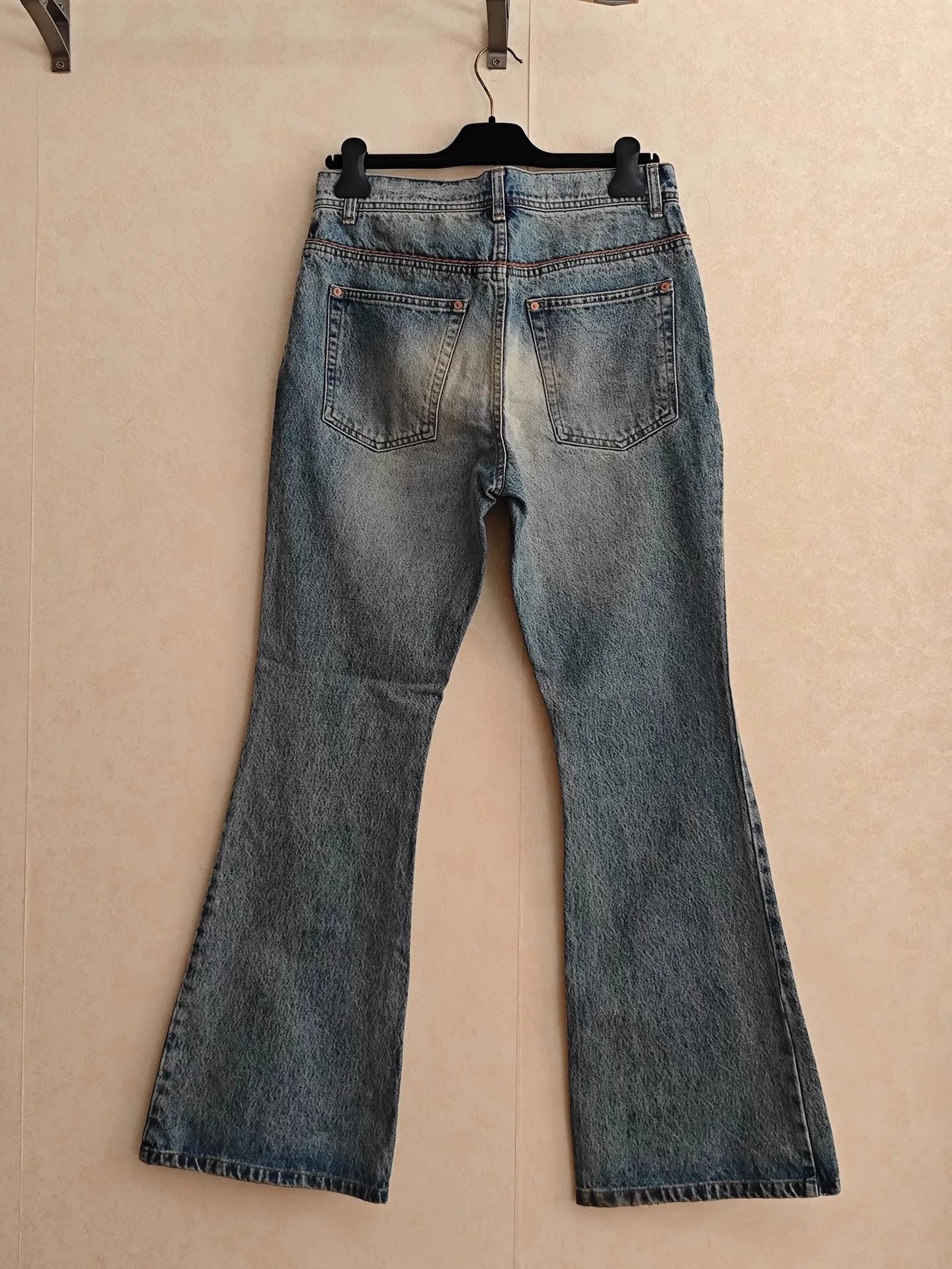 Andersson Bell Andersson Bell Washed Distressed Flared Jeans Size US 29 - 2 Thumbnail