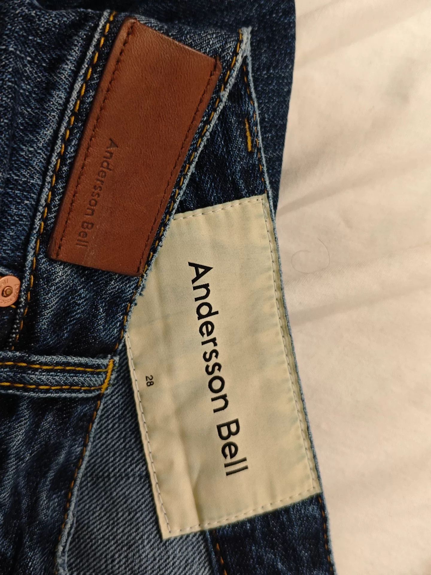 Andersson Bell Andersson Bell Asymmetric Blue Wide-Leg Jeans Size 28" / US 6 / IT 42 - 3 Thumbnail