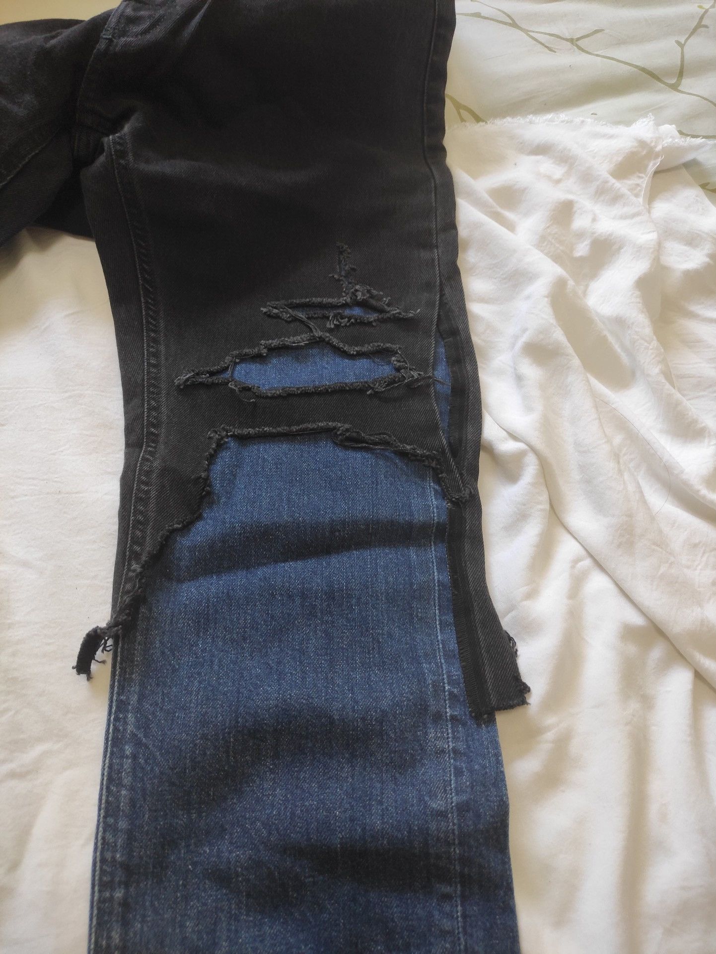 Raf Simons Raf Simons Show Distressed Double-Layer Jeans Size US 29 - 3 Thumbnail