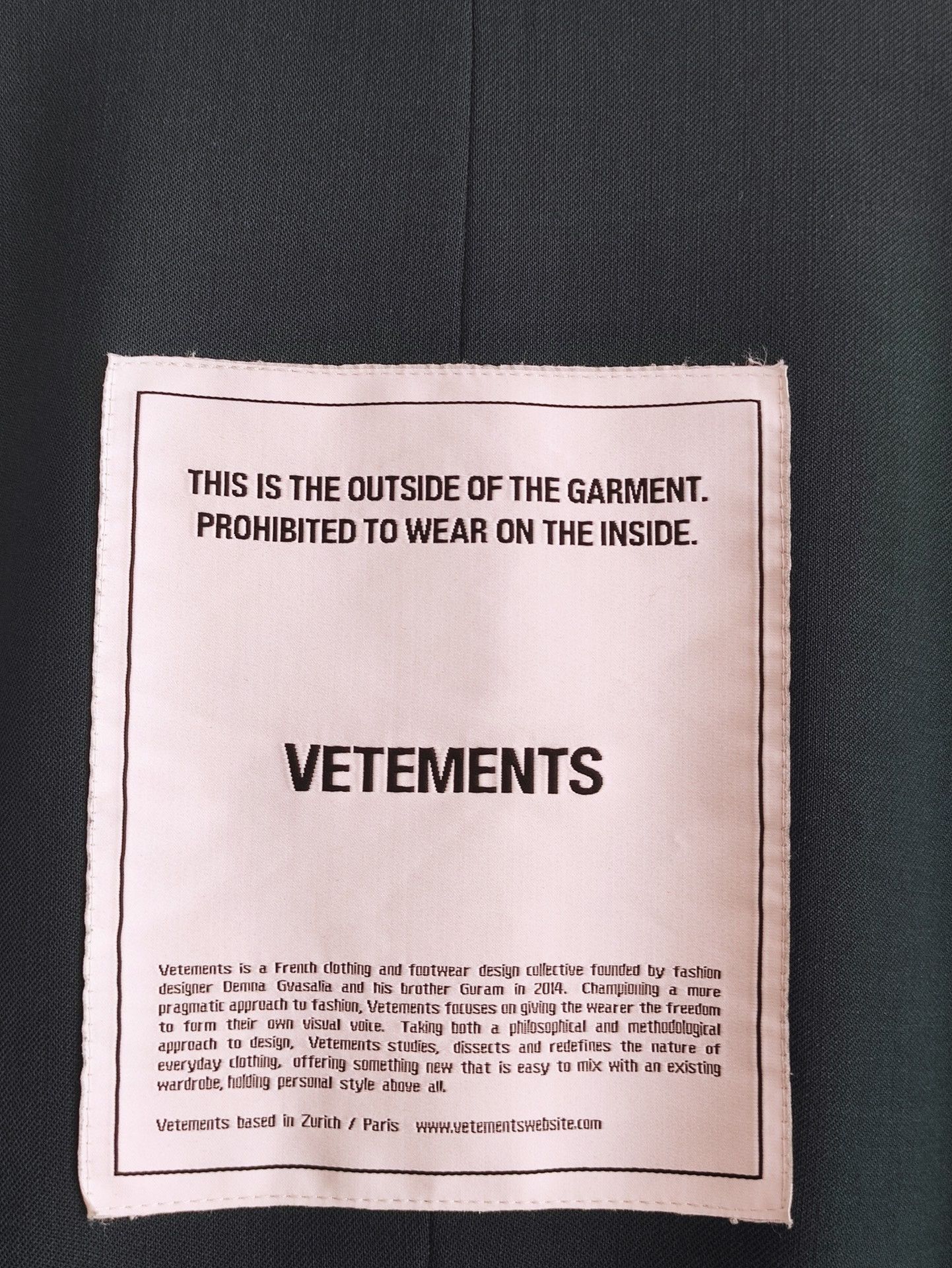 Vetements Vetements 2019 Dark Green Suit Size US S / EU 44-46 / 1 - 7 Thumbnail