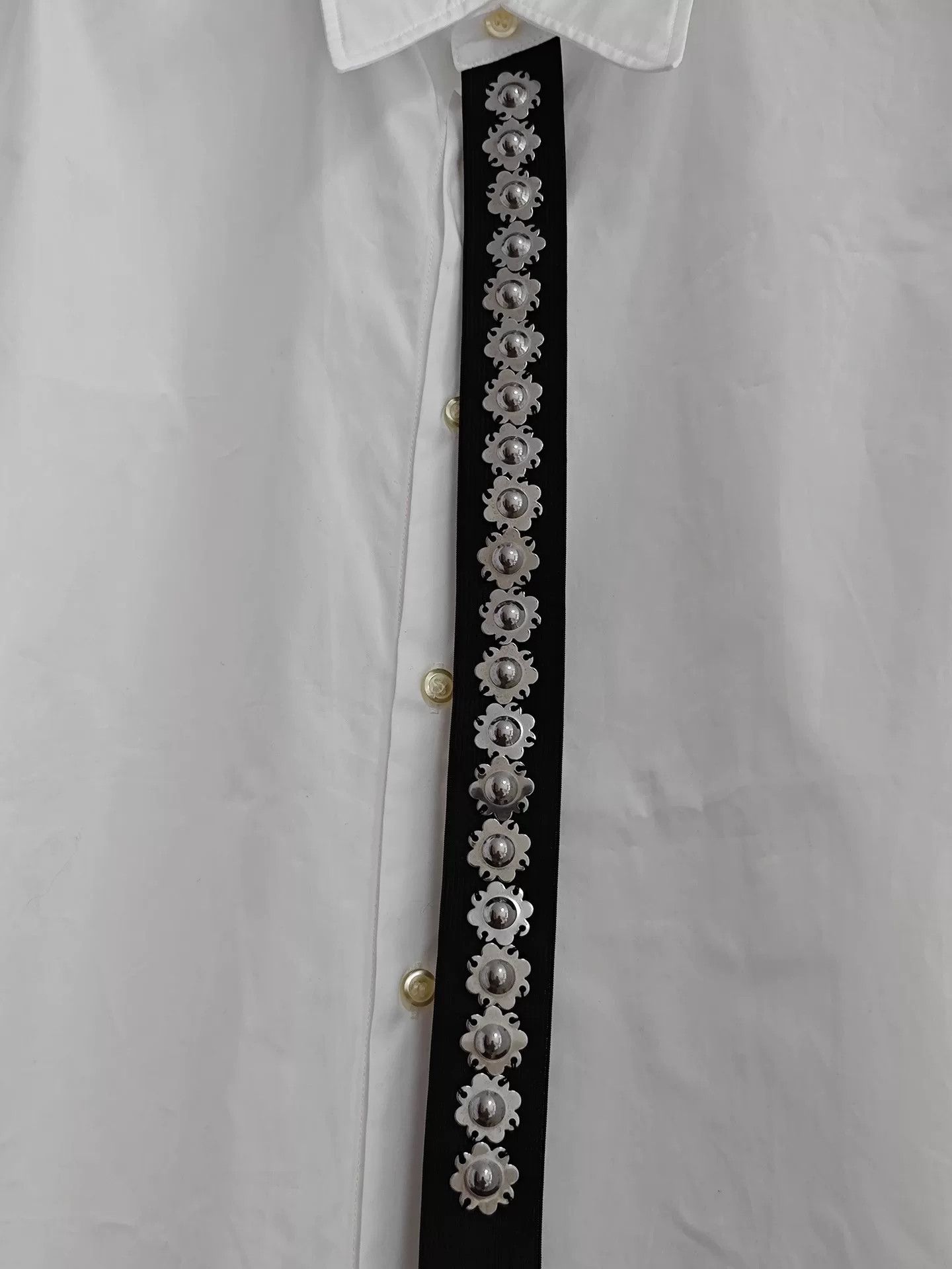 Stefan Cooke Stefan Cooke White Shirt with Metal Tie Size US XL / EU 56 / 4 - 2 Thumbnail