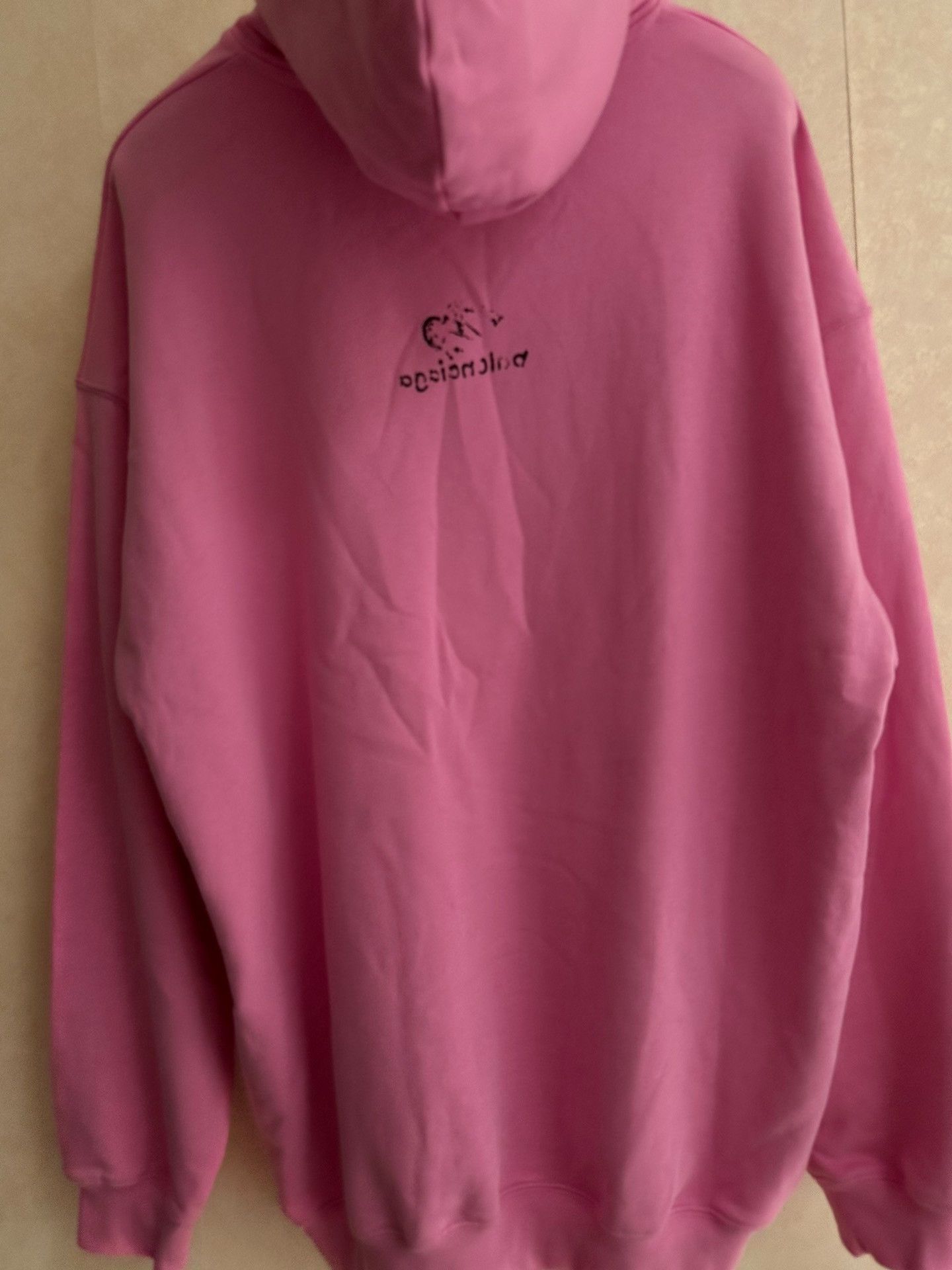 Balenciaga Balenciaga Pink Logo Hoodie Size L / US 10 / IT 46 - 3 Thumbnail