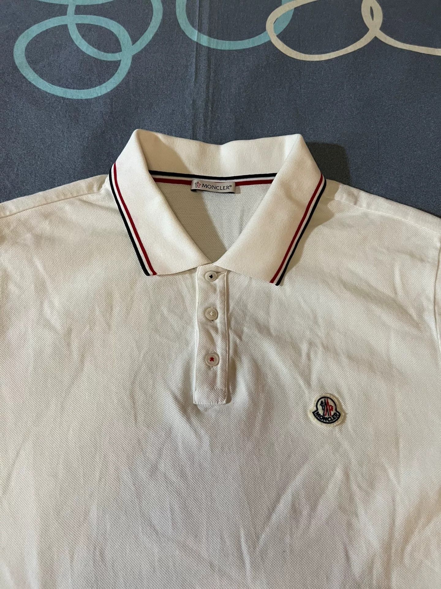 Moncler Moncler Maglia Striped Short-Sleeve Polo Size US XXL / EU 58 / 5 - 2 Thumbnail