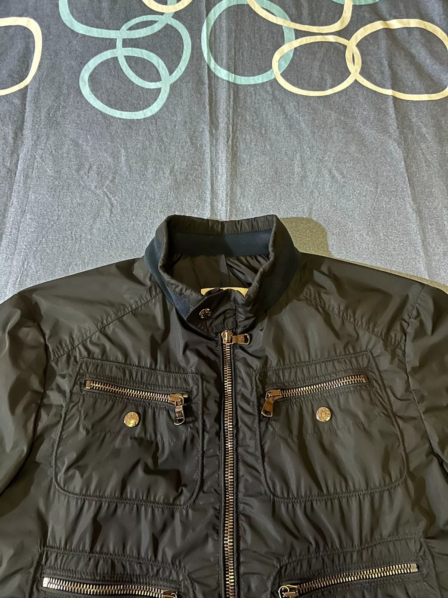Moncler Moncler Zip Rivet Biker Jacket Size US XL / EU 56 / 4 - 2 Thumbnail
