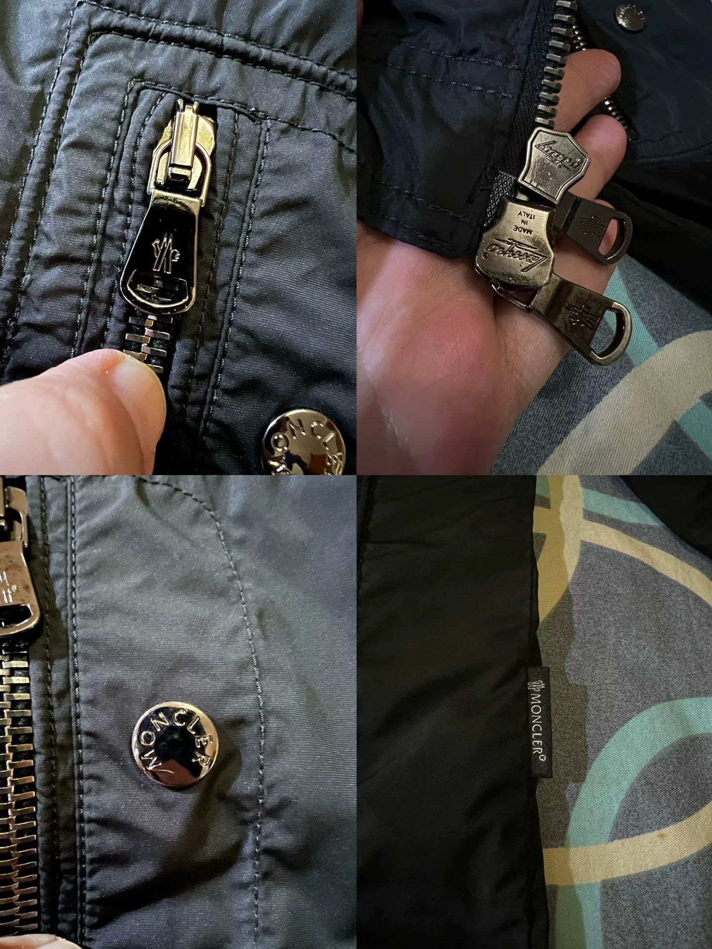 Moncler Moncler Zip Rivet Biker Jacket Size US XL / EU 56 / 4 - 9 Thumbnail