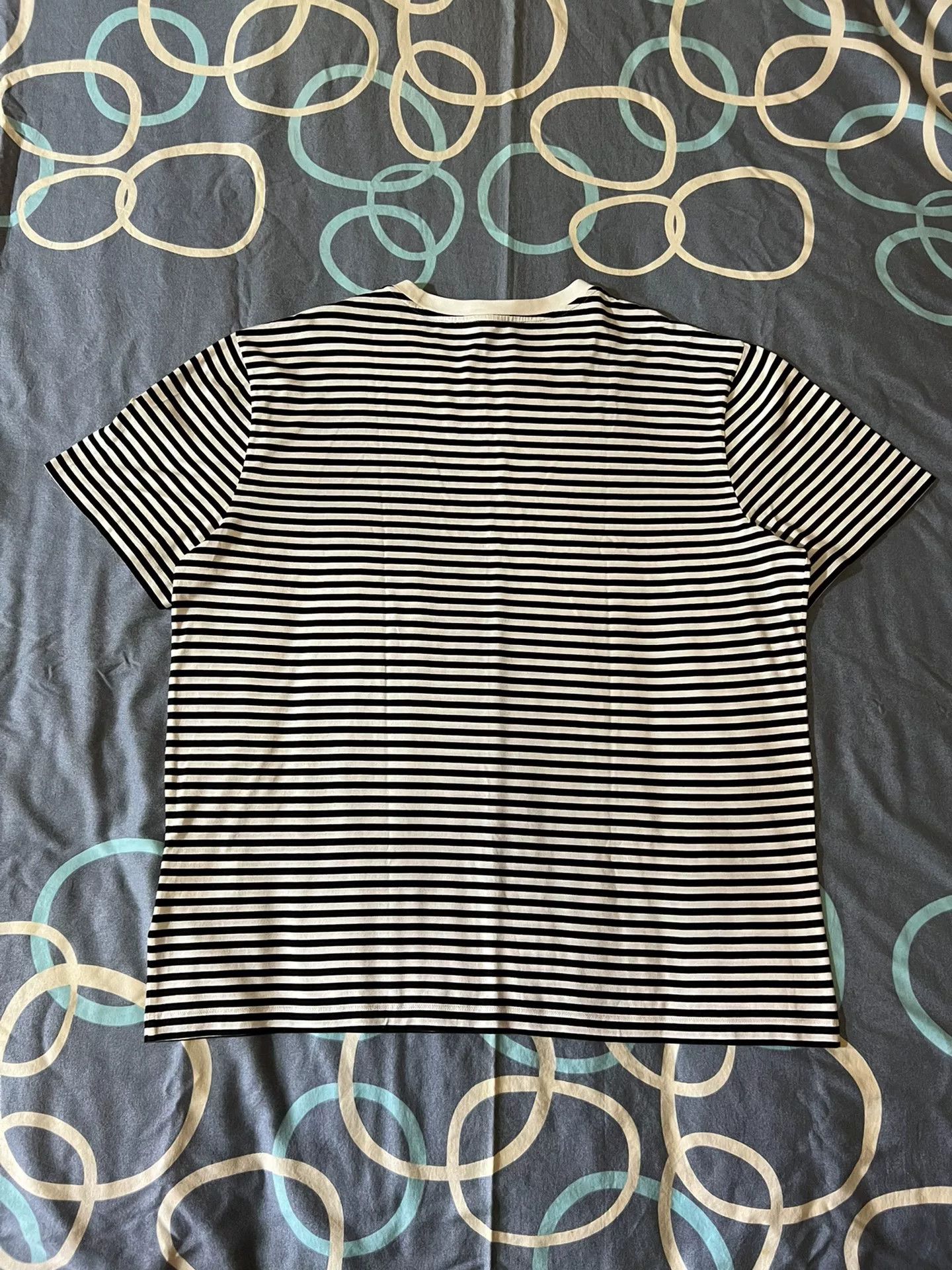 Moncler Moncler Double Logo Striped Knit T-Shirt Size US XL / EU 56 / 4 - 5 Thumbnail