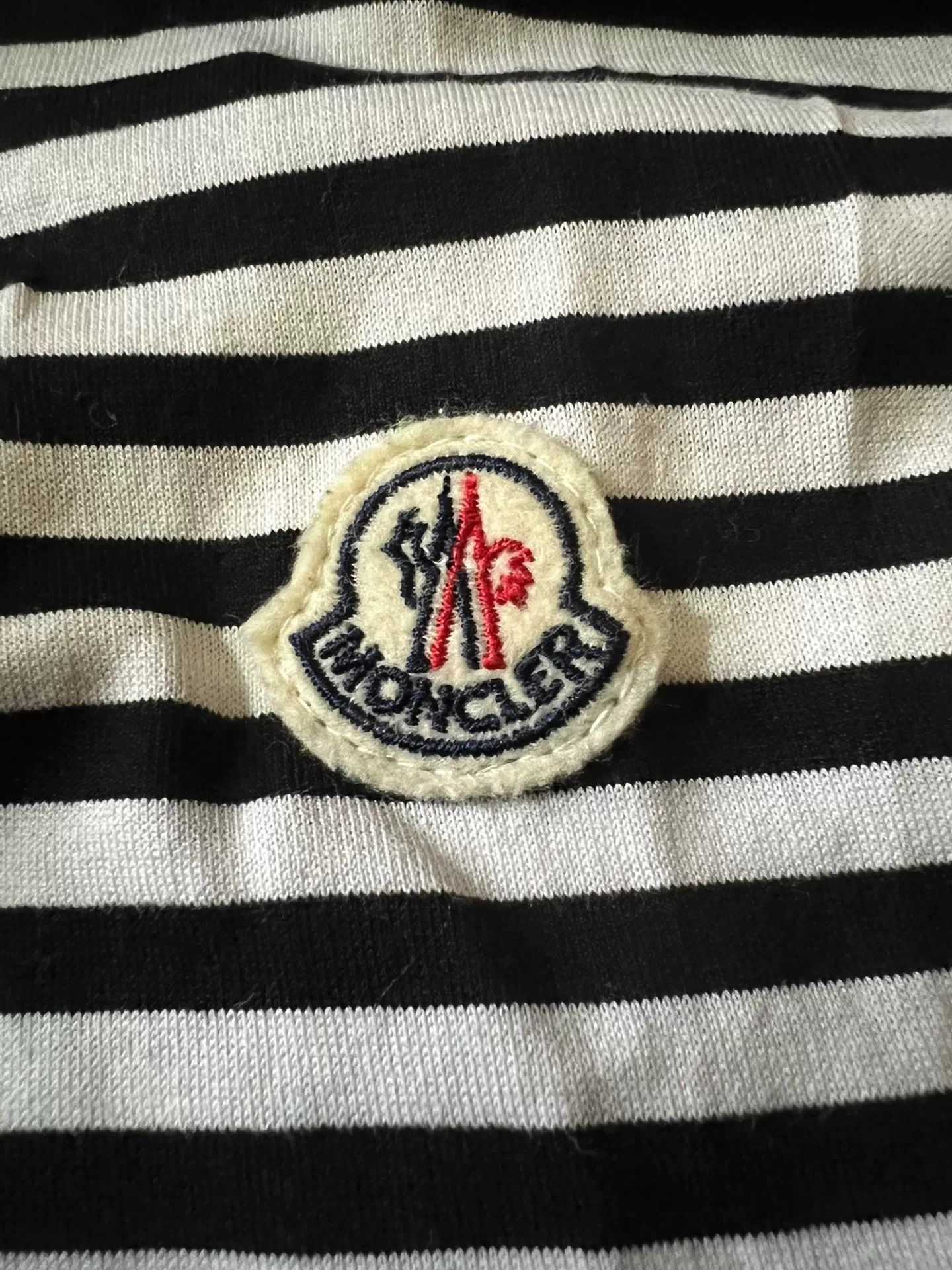 Moncler Moncler Double Logo Striped Knit T-Shirt Size US XL / EU 56 / 4 - 3 Thumbnail