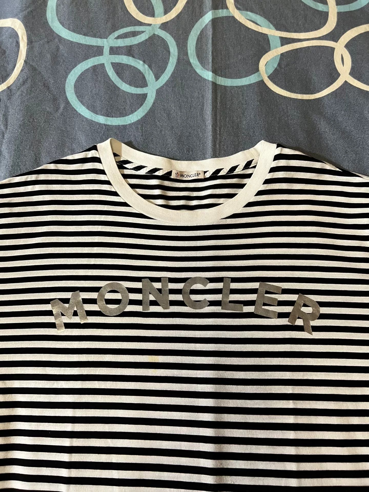 Moncler Moncler Double Logo Striped Knit T-Shirt Size US XL / EU 56 / 4 - 2 Thumbnail