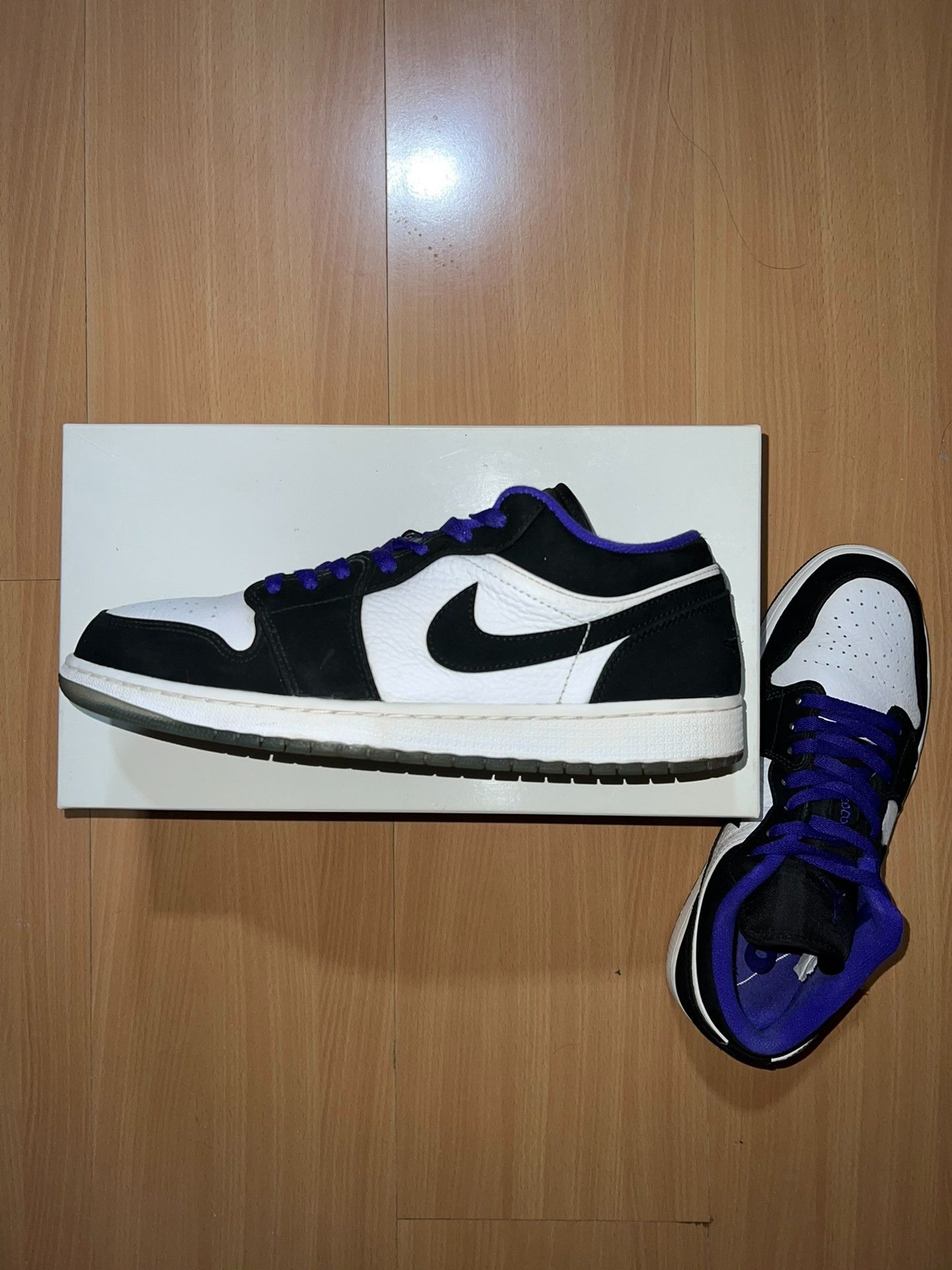 Jordan Brand Air Jordan 1 Low Black White Size US 11 / EU 44 - 2 Thumbnail
