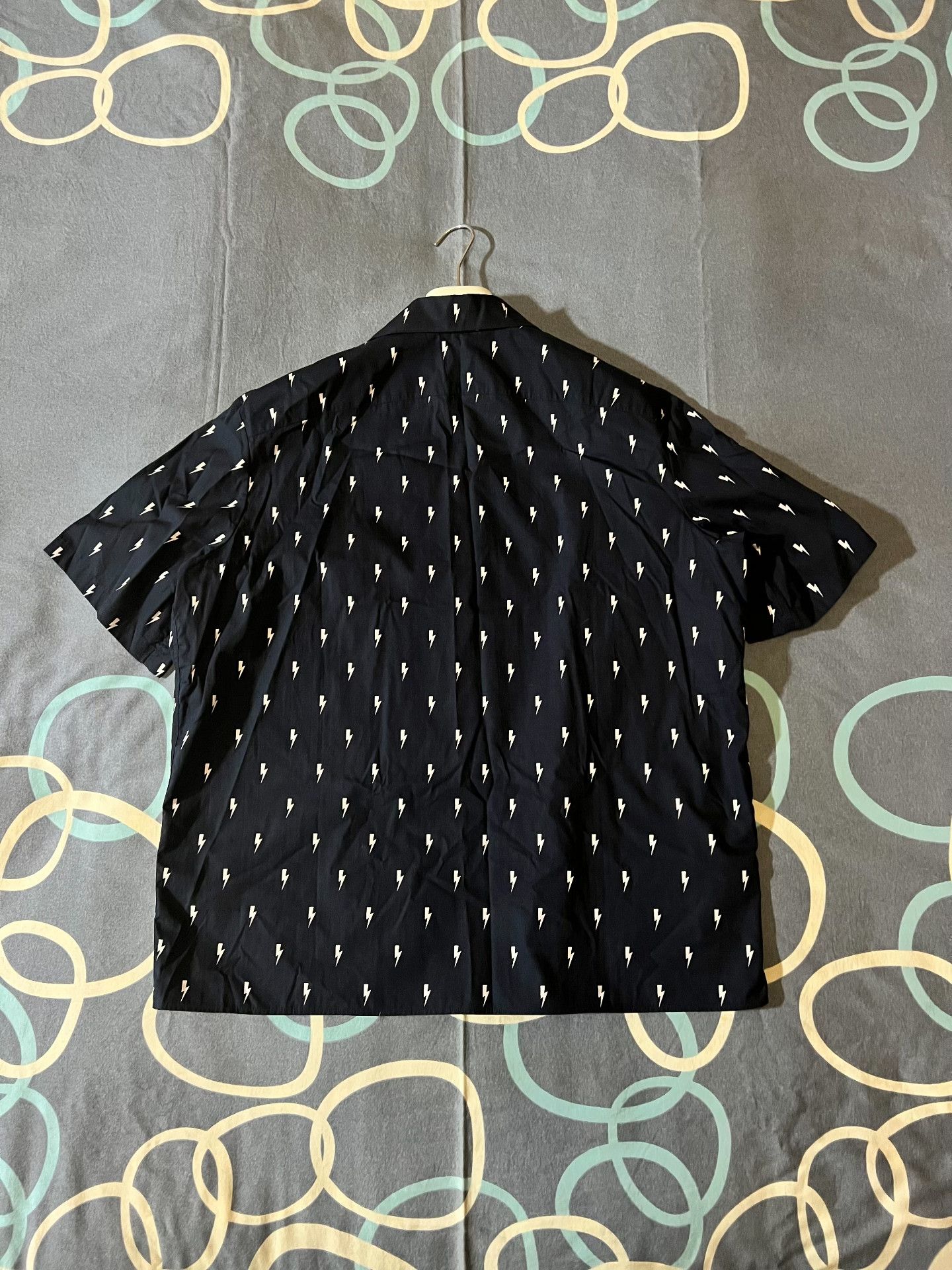 Neil Barrett Neil Barrett Small Lightning Jacquard Short-Sleeve Shirt Size US L / EU 52-54 / 3 - 3 Thumbnail