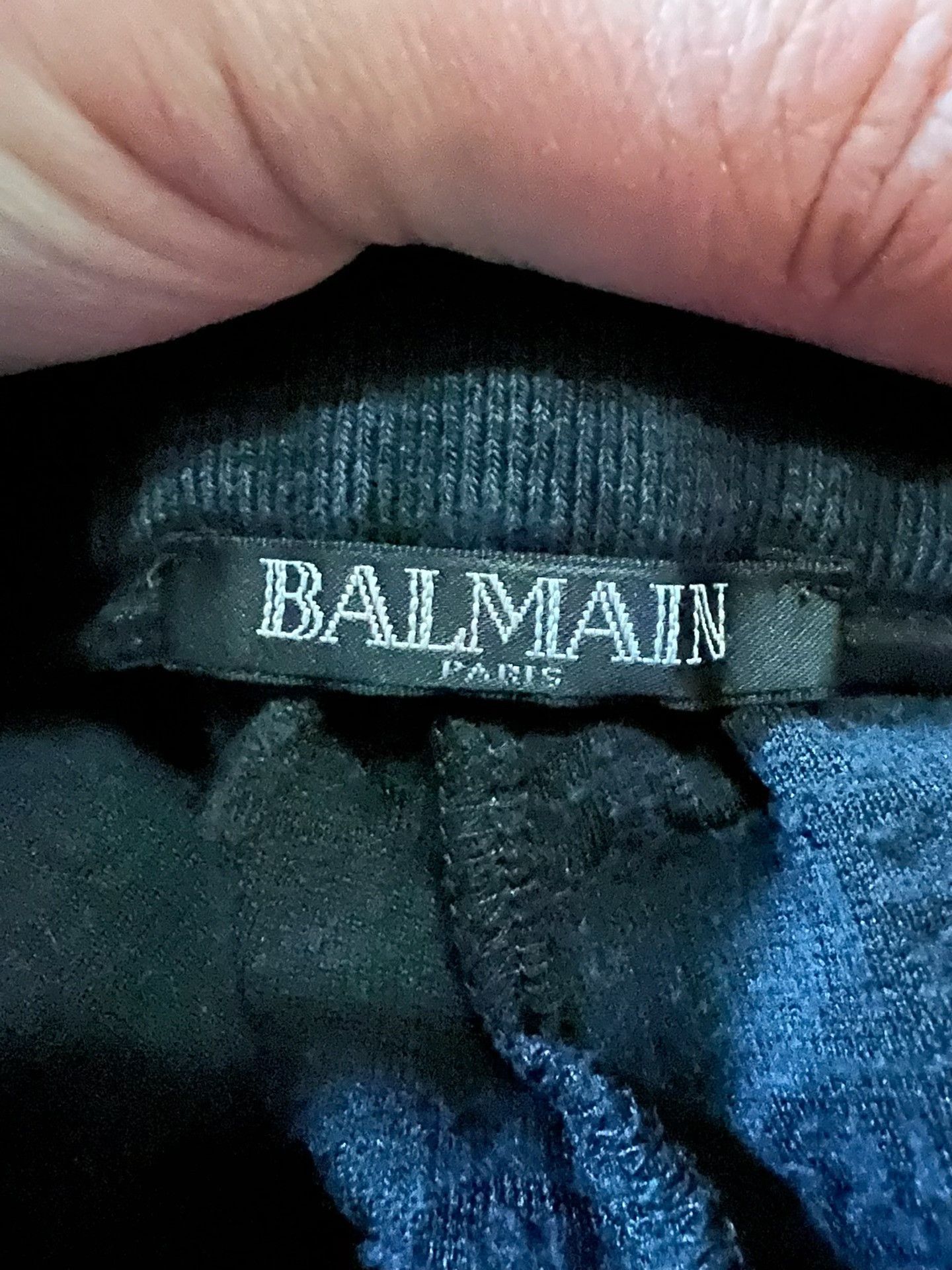 Balmain Balmain Velvet Embossed Wide-Leg Pants Size 31" - 6 Thumbnail